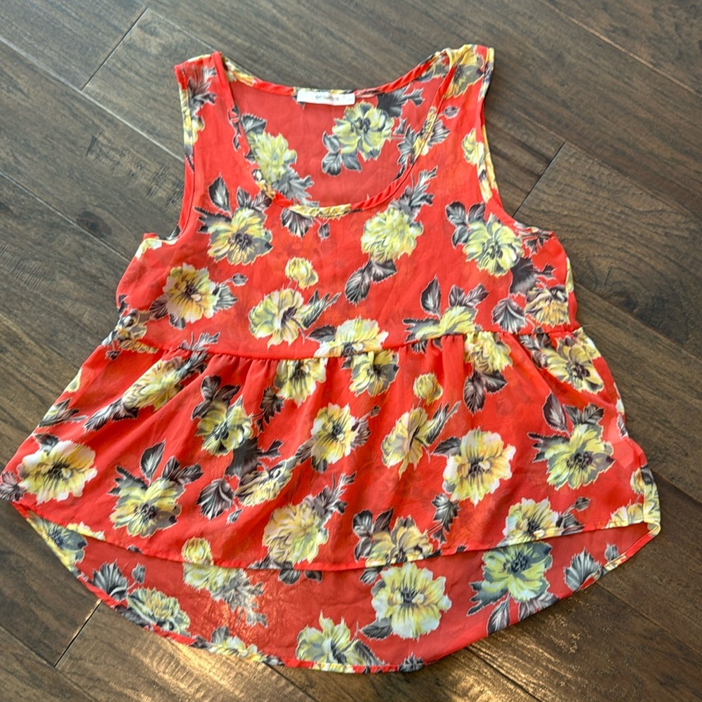 Floral Semi-Sheer Top